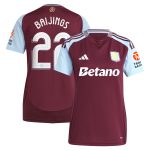 AVFC aston villa adidas home shirt 2024-25 – womens with baijings 22 cup printing Collection | Official Aston Villa Kits and Apparel