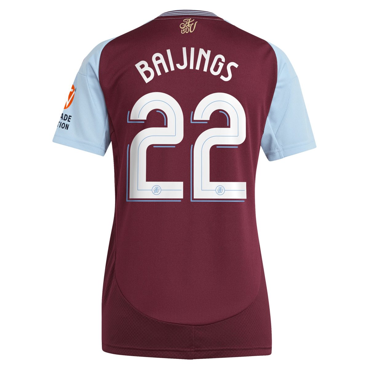 AVFC aston villa adidas home shirt 2024-25 – womens with baijings 22 cup printing Collection | Official Aston Villa Kits and Apparel