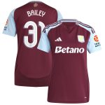AVFC aston villa adidas home shirt 2024-25 – womens with bailey 31 cup printing Collection | Official Aston Villa Kits and Apparel