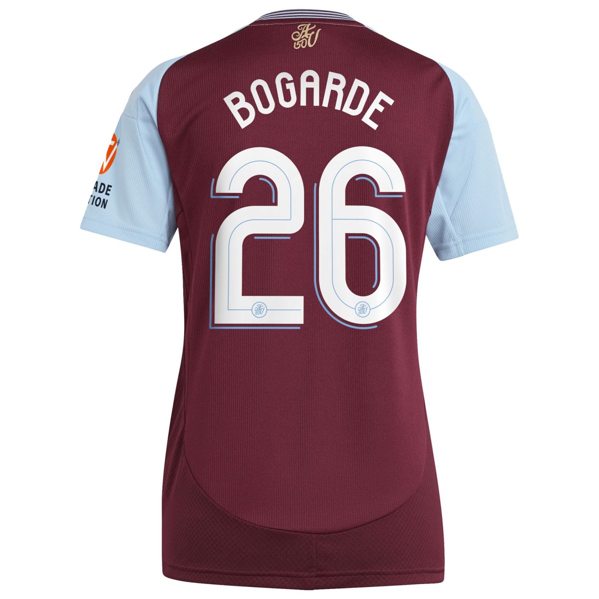 AVFC aston villa adidas home shirt 2024-25 – womens with bogarde 26 cup printing Collection | Official Aston Villa Kits and Apparel
