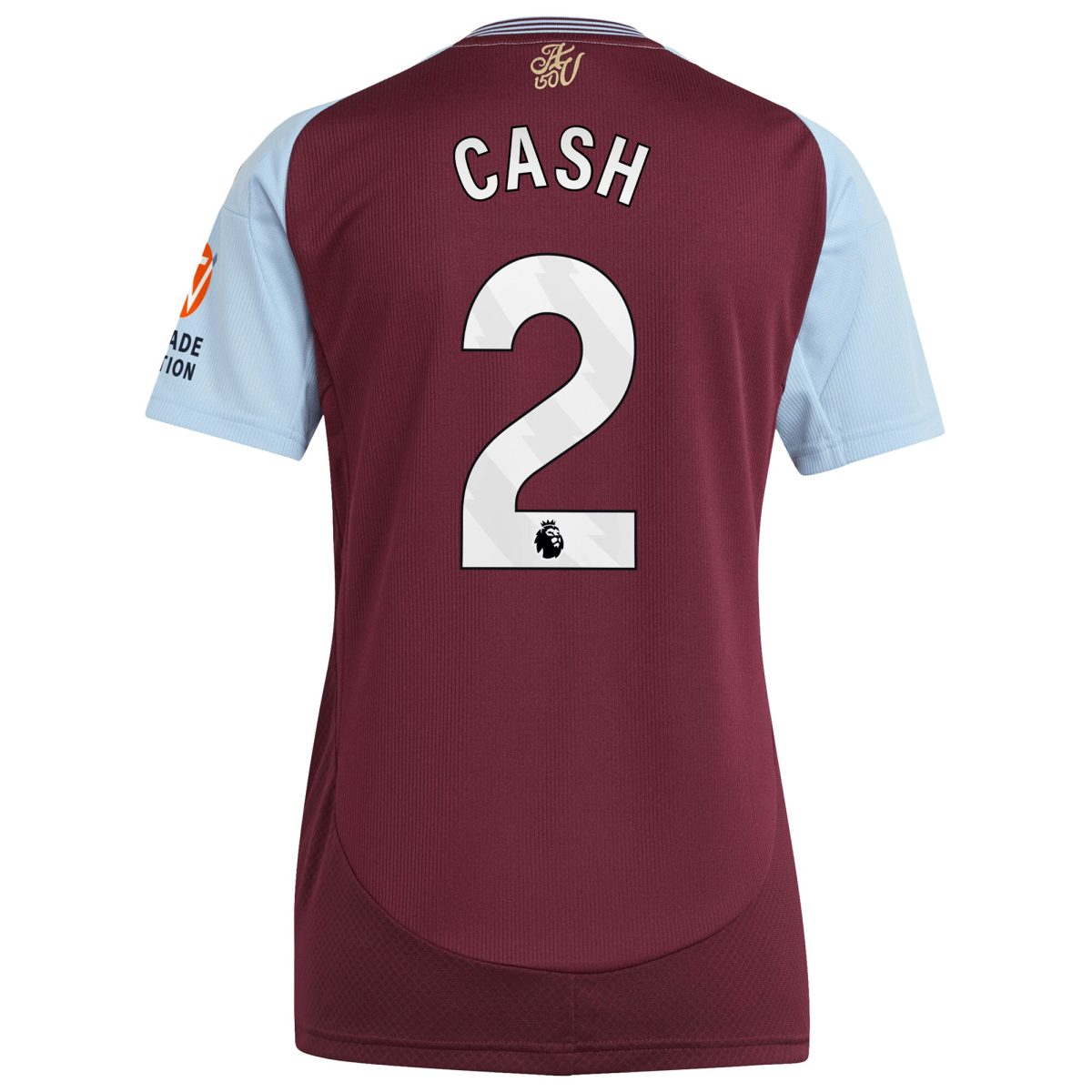 AVFC aston villa adidas home shirt 2024-25 – womens with cash 2 printing Collection | Official Aston Villa Kits and Apparel