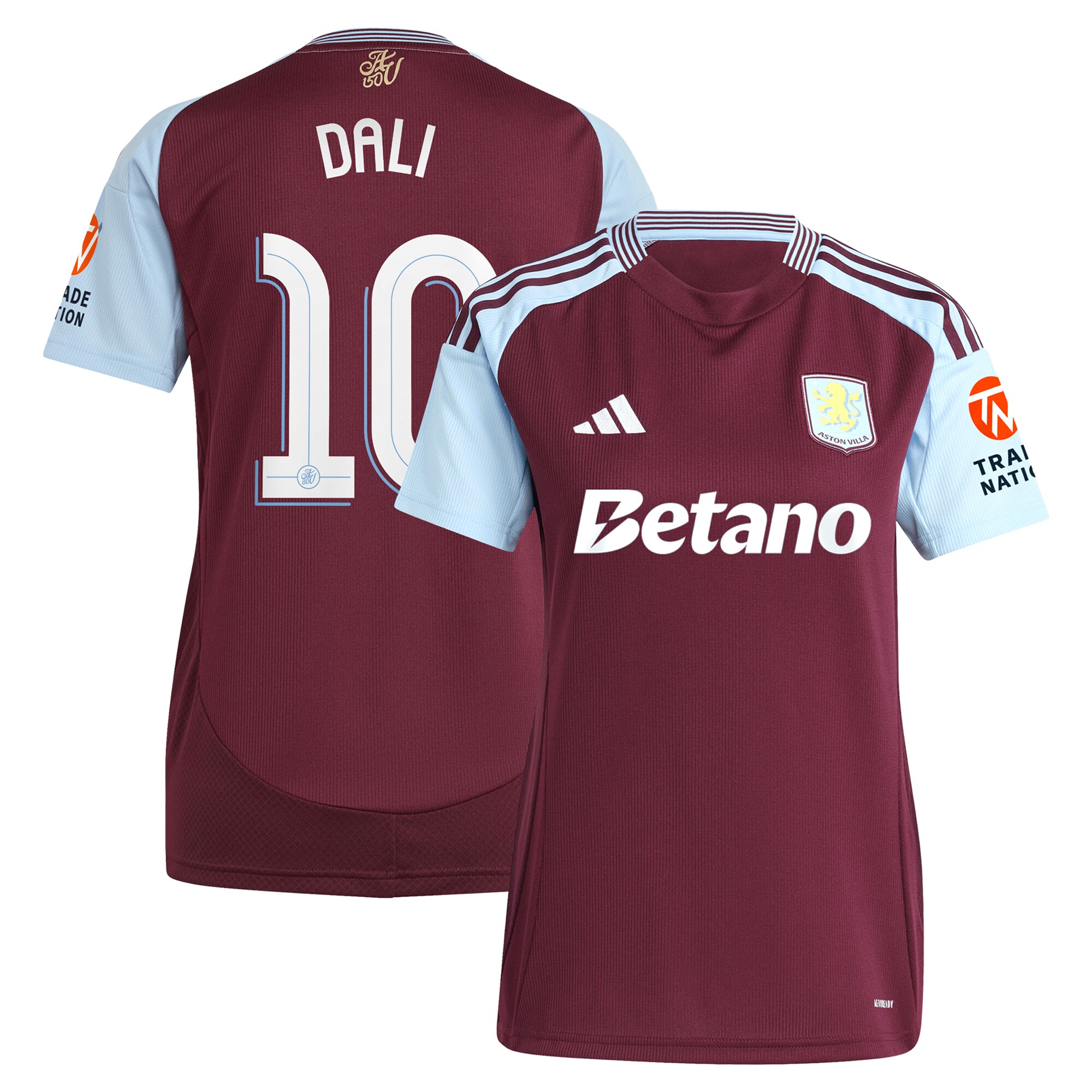 AVFC aston villa adidas home shirt 2024-25 – womens with dali 10 cup printing Collection | Official Aston Villa Kits and Apparel