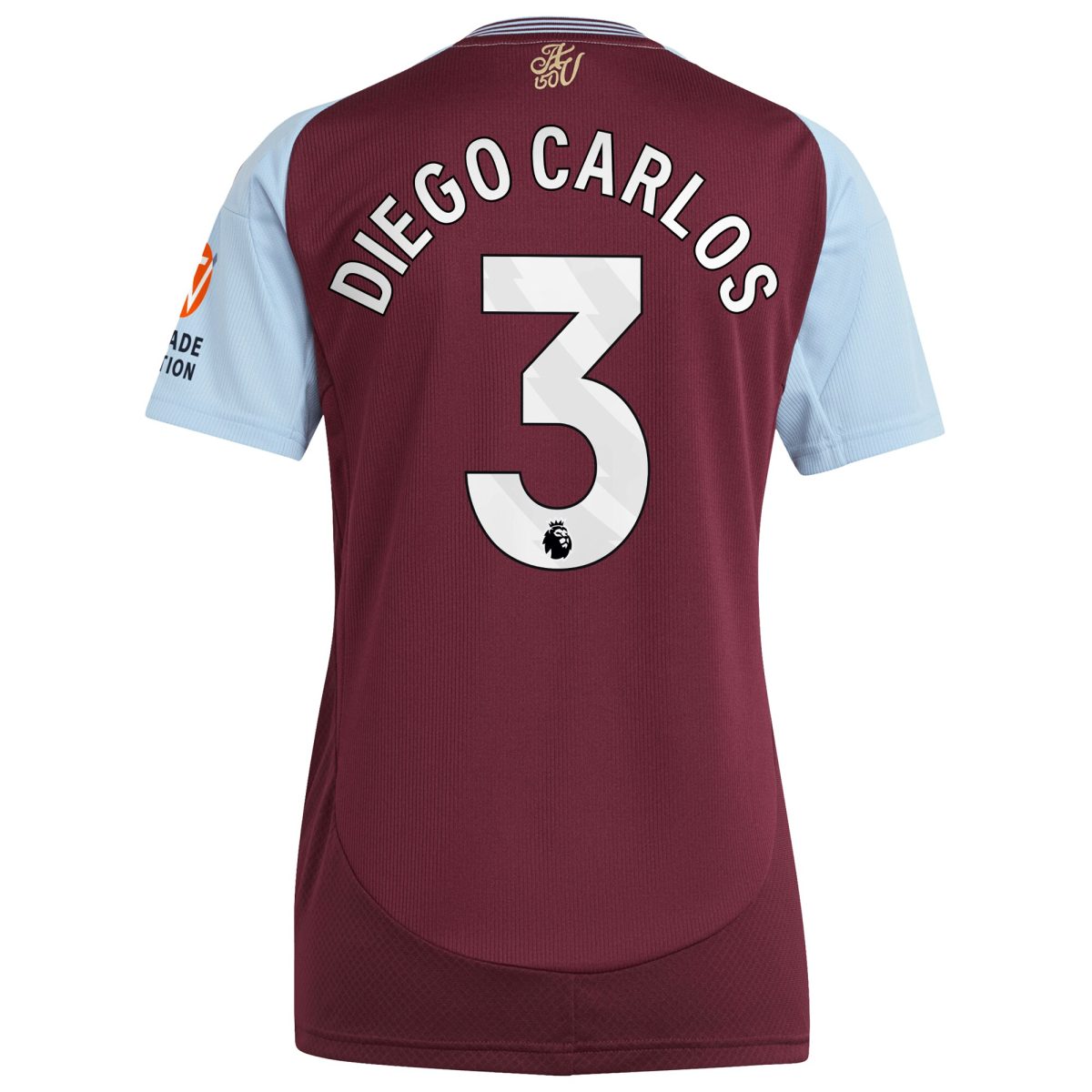 AVFC aston villa adidas home shirt 2024-25 – womens with diego carlos 3 printing Collection | Official Aston Villa Kits and Apparel