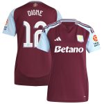 AVFC aston villa adidas home shirt 2024-25 – womens with digne 12 cup printing Collection | Official Aston Villa Kits and Apparel