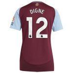 AVFC aston villa adidas home shirt 2024-25 – womens with digne 12 printing Collection | Official Aston Villa Kits and Apparel