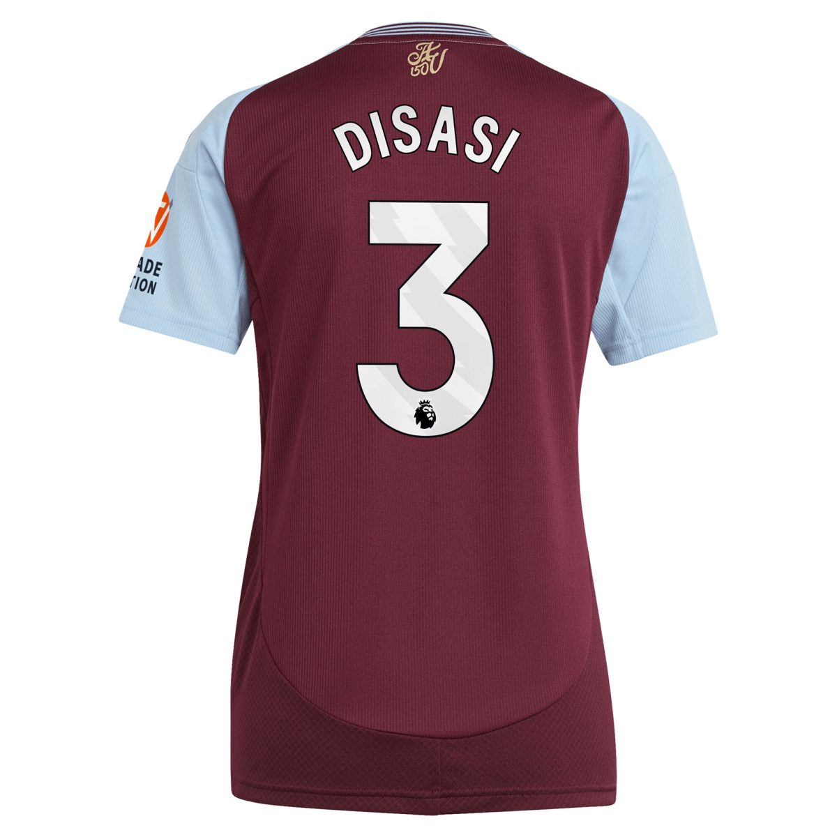 AVFC aston villa adidas home shirt 2024-25 – womens with disasi 3 printing Collection | Official Aston Villa Kits and Apparel