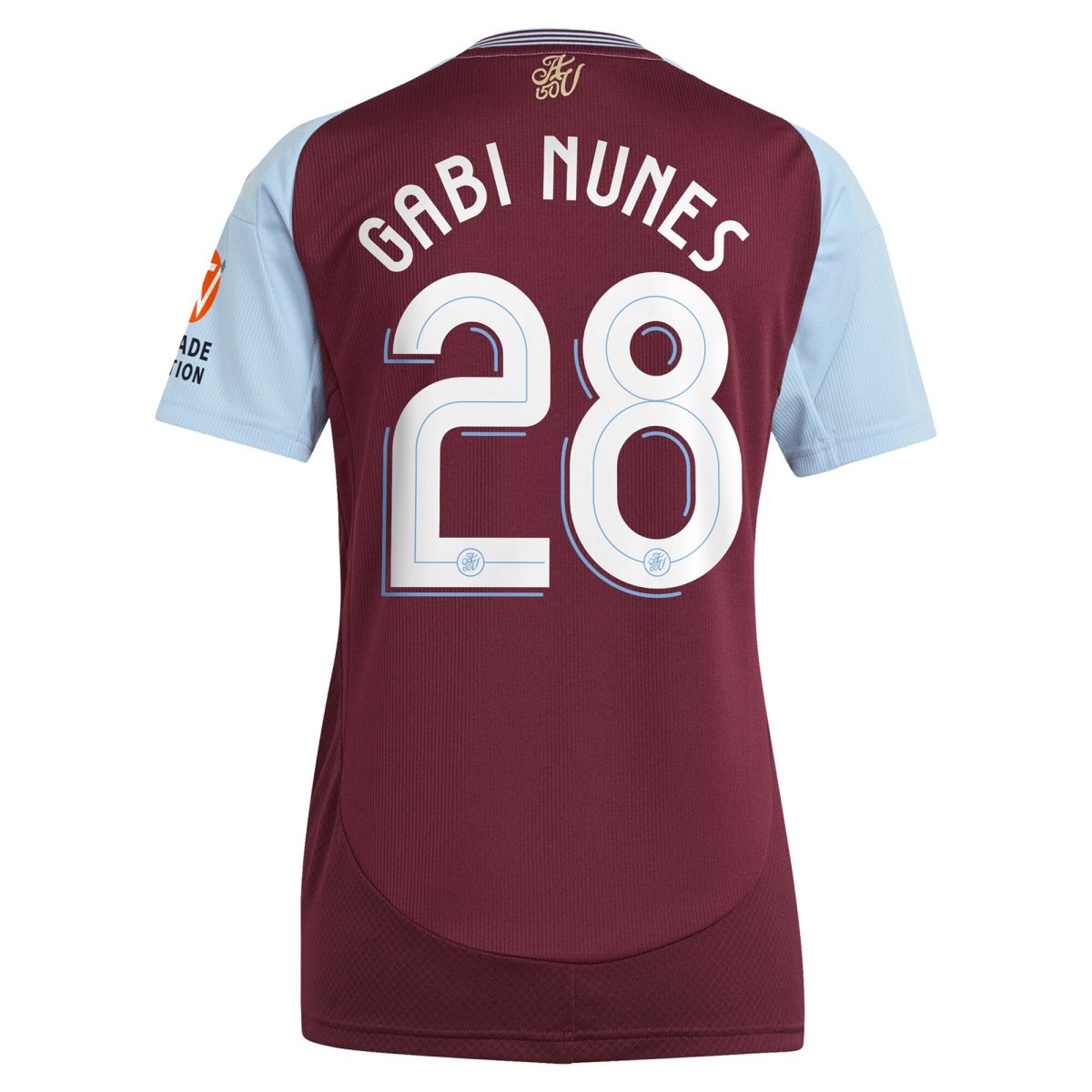 AVFC aston villa adidas home shirt 2024-25 – womens with gabi nunes 28 cup printing Collection | Official Aston Villa Kits and Apparel