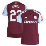 AVFC aston villa adidas home shirt 2024-25 – womens with grant 23 cup printing Collection | Official Aston Villa Kits and Apparel