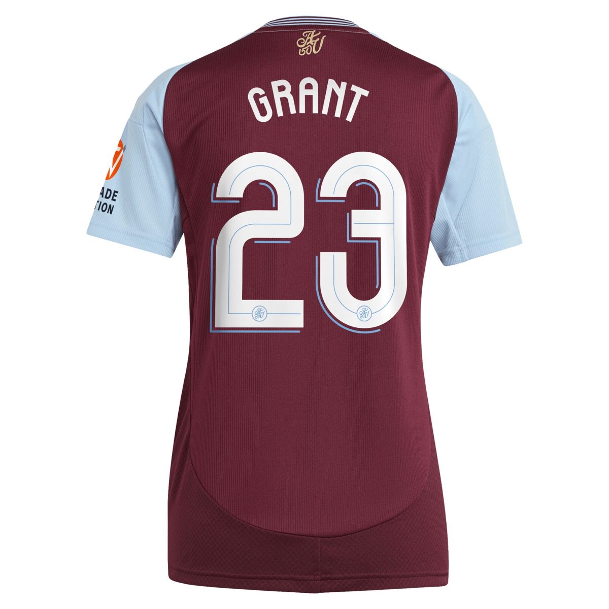 AVFC aston villa adidas home shirt 2024-25 – womens with grant 23 cup printing Collection | Official Aston Villa Kits and Apparel