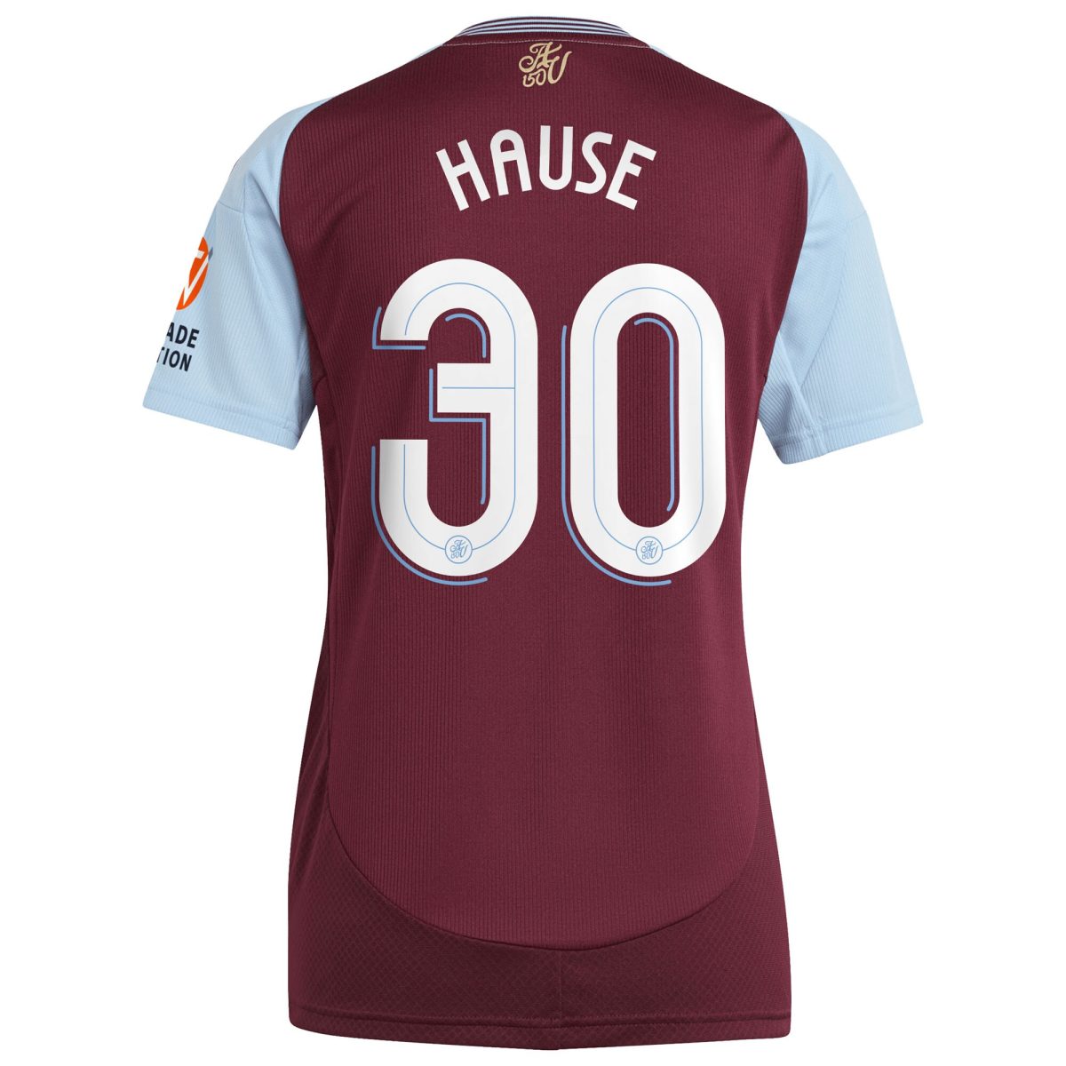 AVFC aston villa adidas home shirt 2024-25 – womens with hause 30 cup printing Collection | Official Aston Villa Kits and Apparel