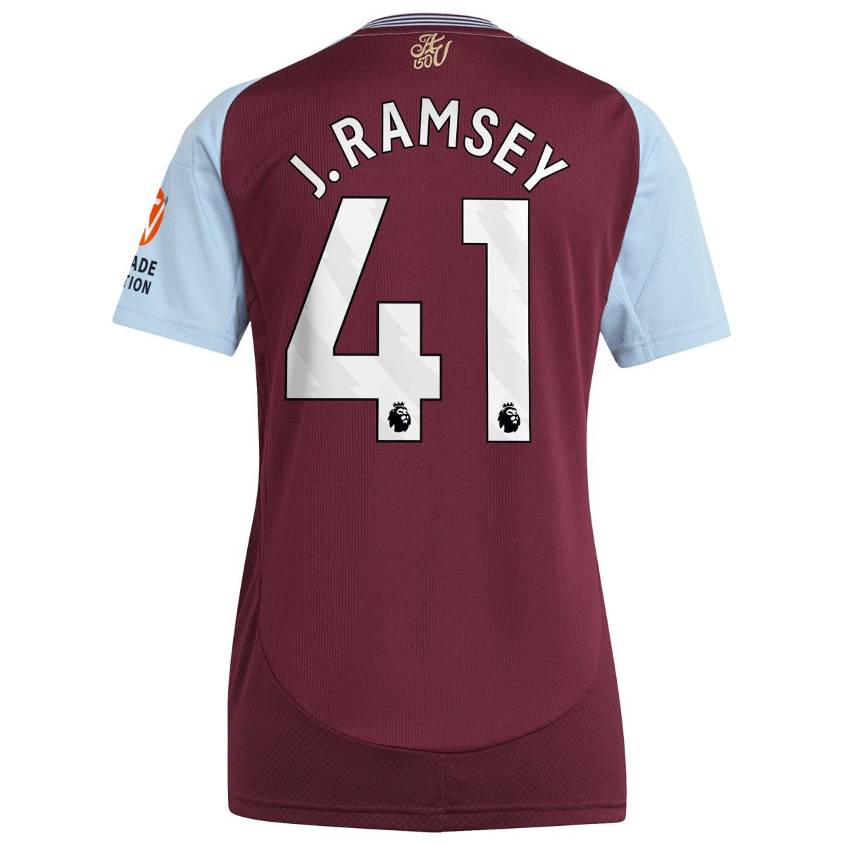 AVFC aston villa adidas home shirt 2024-25 – womens with j. ramsey 41 printing Collection | Official Aston Villa Kits and Apparel