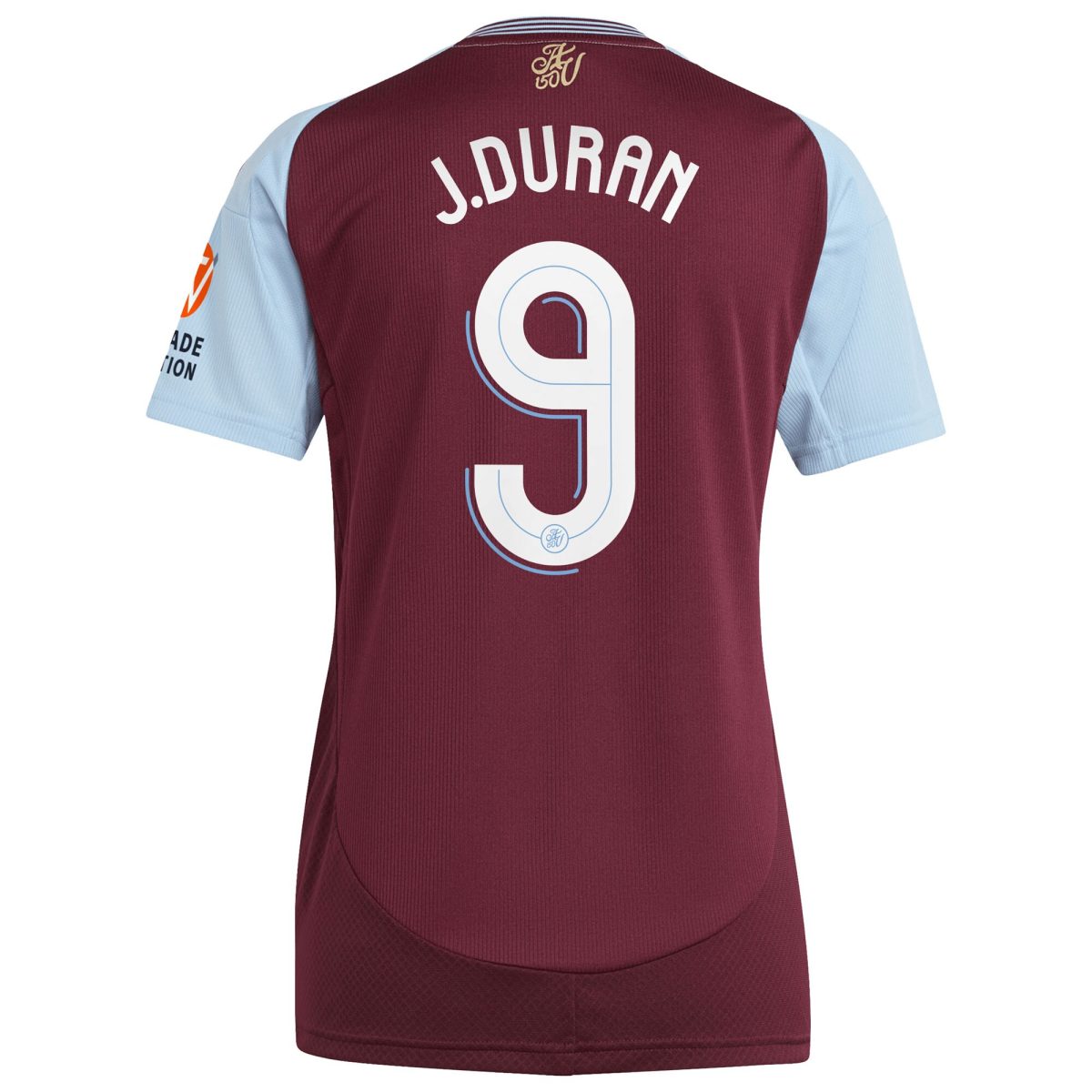 AVFC aston villa adidas home shirt 2024-25 – womens with j.duran 9 cup printing Collection | Official Aston Villa Kits and Apparel