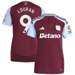 AVFC aston villa adidas home shirt 2024-25 – womens with j.duran 9 printing Collection | Official Aston Villa Kits and Apparel