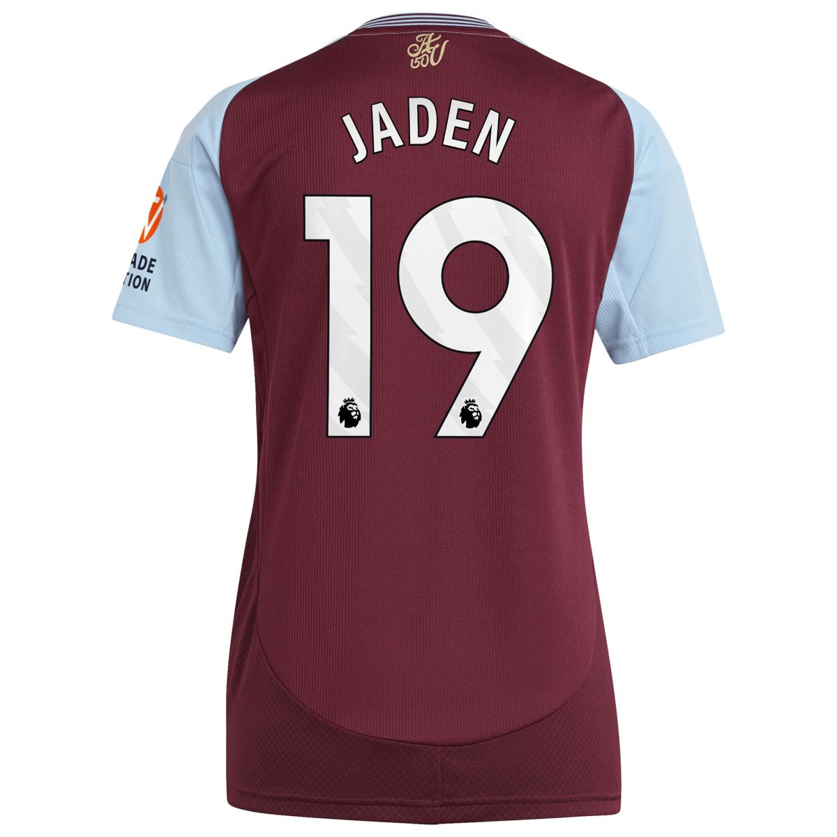 AVFC aston villa adidas home shirt 2024-25 – womens with jaden 19 printing Collection | Official Aston Villa Kits and Apparel