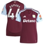 AVFC aston villa adidas home shirt 2024-25 – womens with kamara 44 printing Collection | Official Aston Villa Kits and Apparel