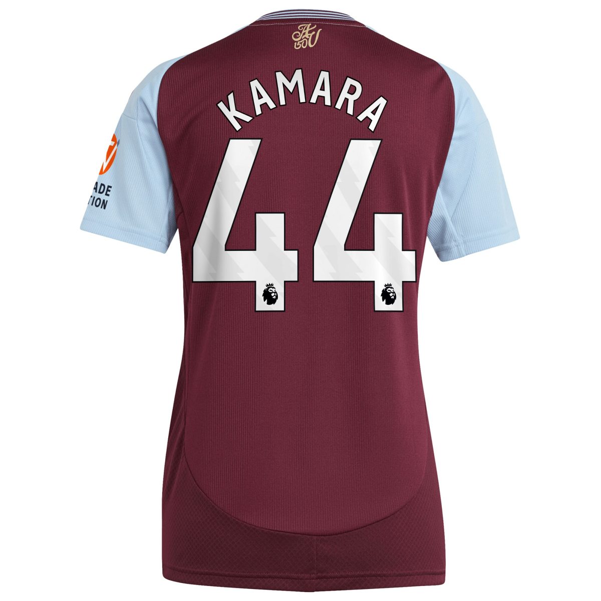 AVFC aston villa adidas home shirt 2024-25 – womens with kamara 44 printing Collection | Official Aston Villa Kits and Apparel