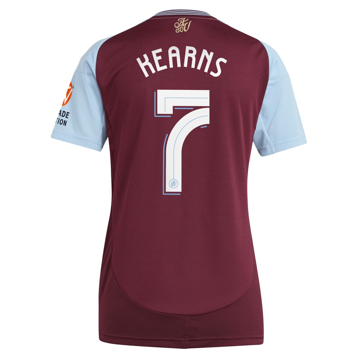 AVFC aston villa adidas home shirt 2024-25 – womens with kearns 7 cup printing Collection | Official Aston Villa Kits and Apparel