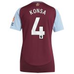 AVFC aston villa adidas home shirt 2024-25 – womens with konsa 4 printing Collection | Official Aston Villa Kits and Apparel