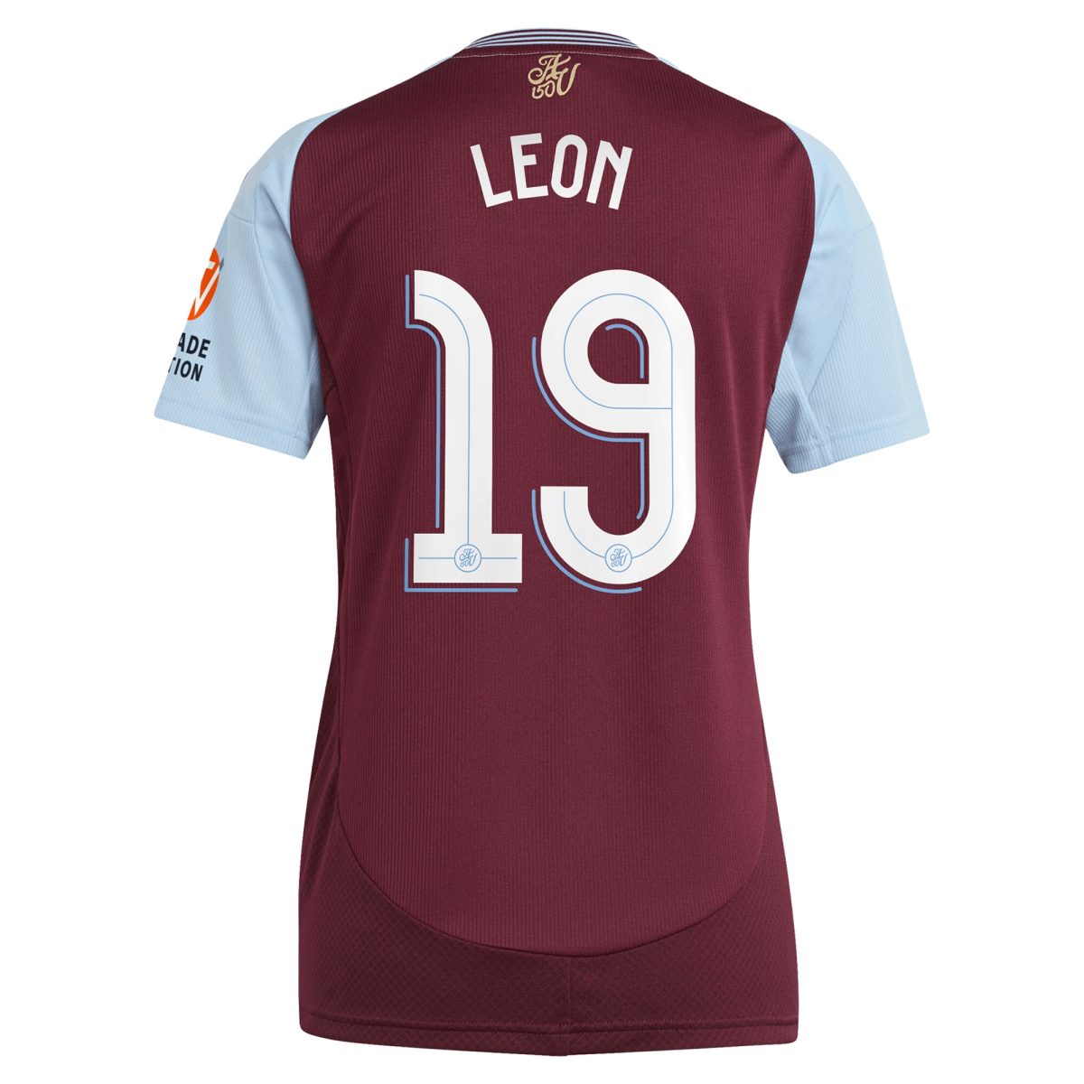 AVFC aston villa adidas home shirt 2024-25 – womens with leon 19 cup printing Collection | Official Aston Villa Kits and Apparel
