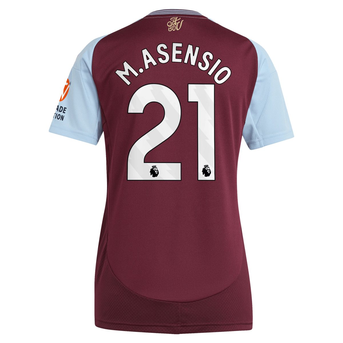 AVFC aston villa adidas home shirt 2024-25 – womens with m.asensio 21 printing Collection | Official Aston Villa Kits and Apparel