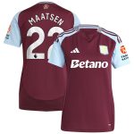 AVFC aston villa adidas home shirt 2024-25 – womens with maatsen 22 printing Collection | Official Aston Villa Kits and Apparel