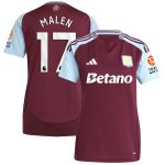 AVFC aston villa adidas home shirt 2024-25 – womens with malen 17 printing Collection | Official Aston Villa Kits and Apparel