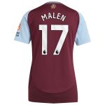 AVFC aston villa adidas home shirt 2024-25 – womens with malen 17 printing Collection | Official Aston Villa Kits and Apparel