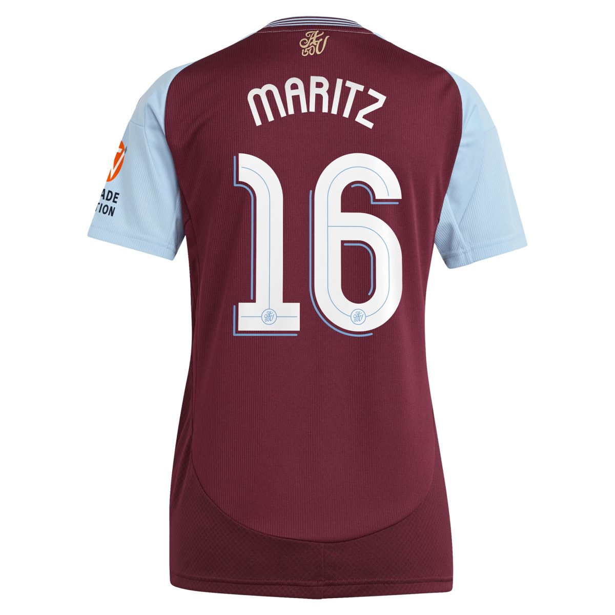 AVFC aston villa adidas home shirt 2024-25 – womens with maritz 16 cup printing Collection | Official Aston Villa Kits and Apparel