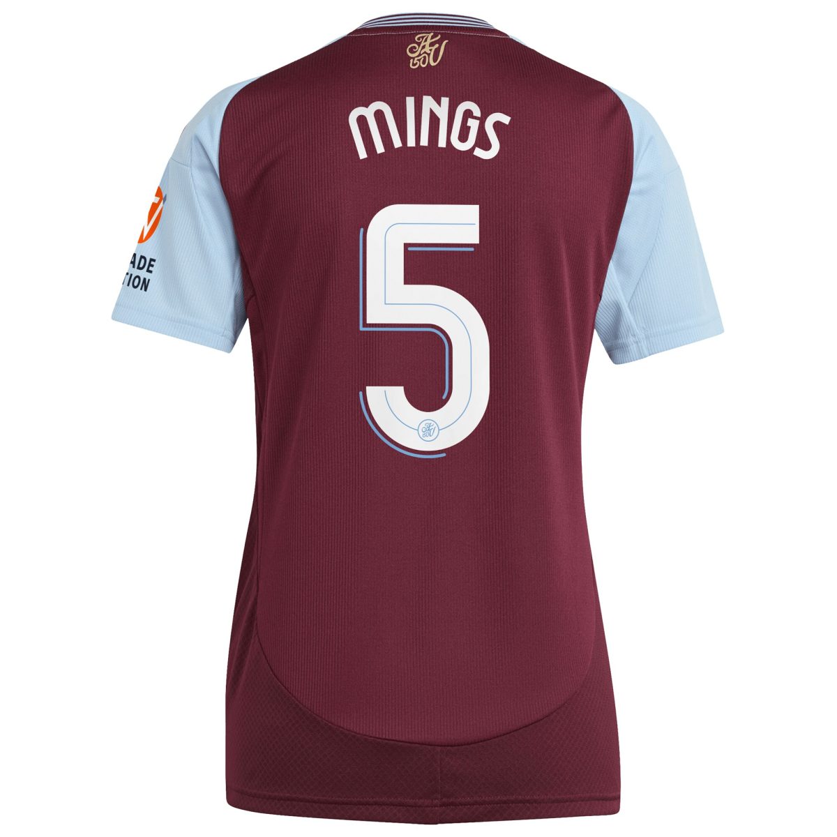 AVFC aston villa adidas home shirt 2024-25 – womens with mings 5 cup printing Collection | Official Aston Villa Kits and Apparel