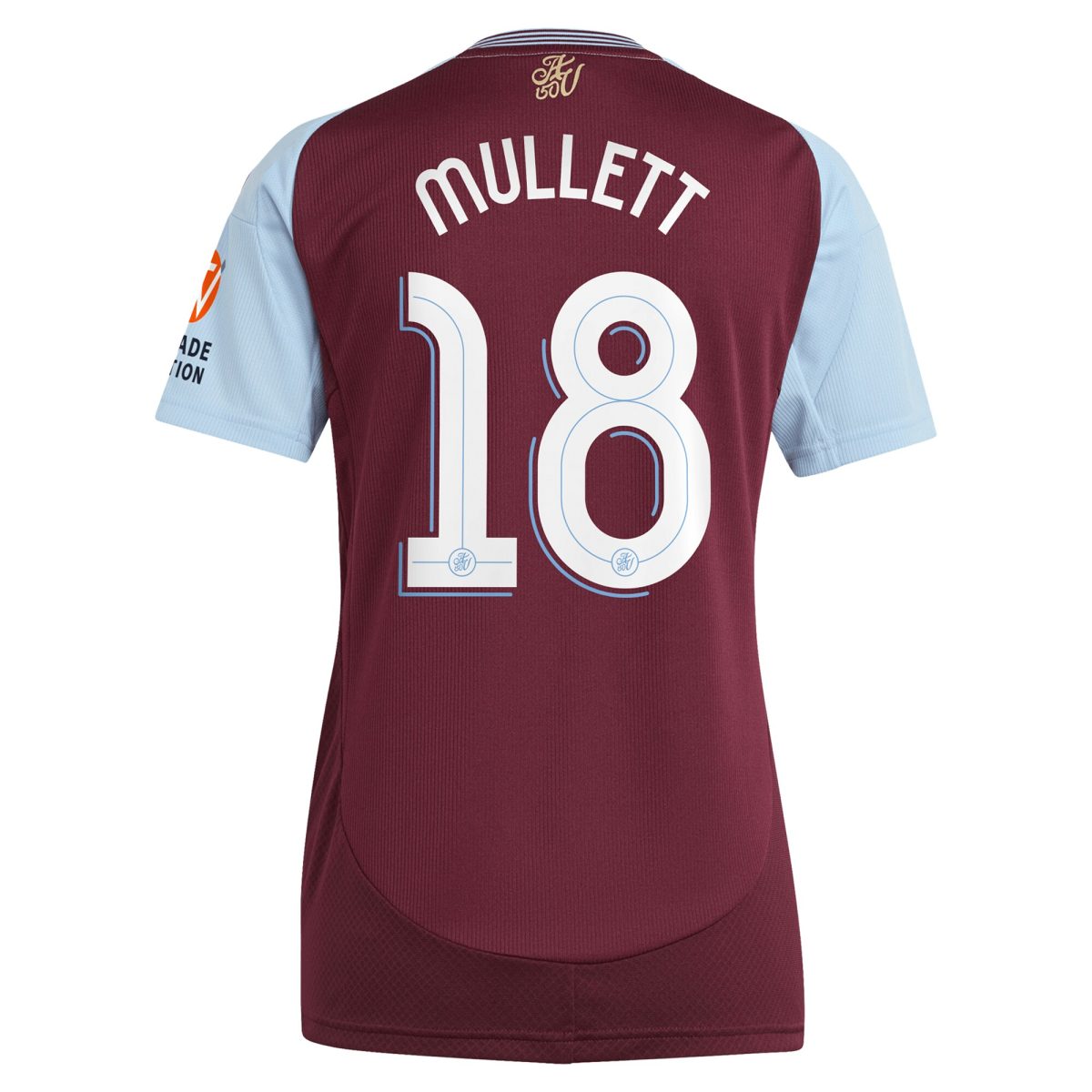 AVFC aston villa adidas home shirt 2024-25 – womens with mullett 18 cup printing Collection | Official Aston Villa Kits and Apparel