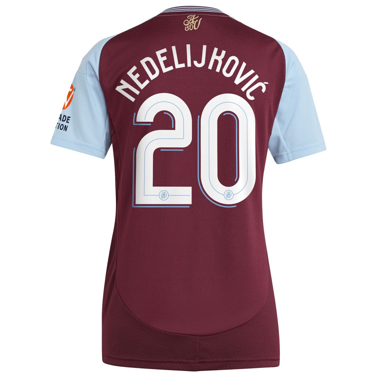 AVFC aston villa adidas home shirt 2024-25 – womens with nedeljković 20 cup printing Collection | Official Aston Villa Kits and Apparel