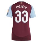 AVFC aston villa adidas home shirt 2024-25 – womens with pacheco 33 cup printing Collection | Official Aston Villa Kits and Apparel
