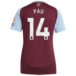 AVFC aston villa adidas home shirt 2024-25 – womens with pau 14 printing Collection | Official Aston Villa Kits and Apparel