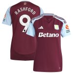 AVFC aston villa adidas home shirt 2024-25 – womens with rashford 9 printing Collection | Official Aston Villa Kits and Apparel