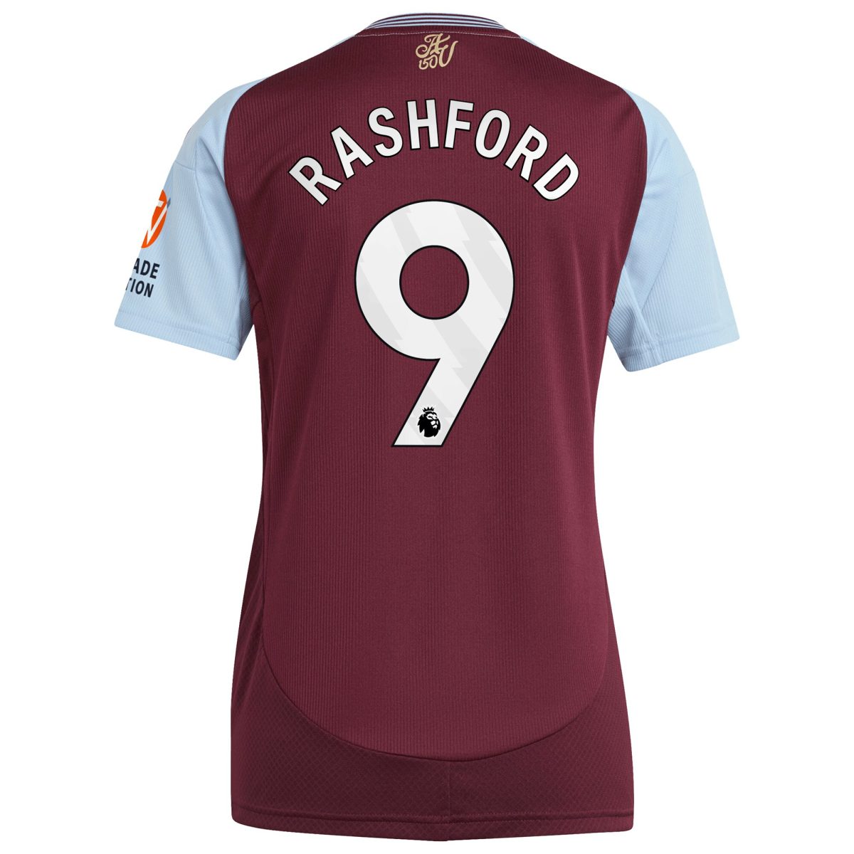 AVFC aston villa adidas home shirt 2024-25 – womens with rashford 9 printing Collection | Official Aston Villa Kits and Apparel