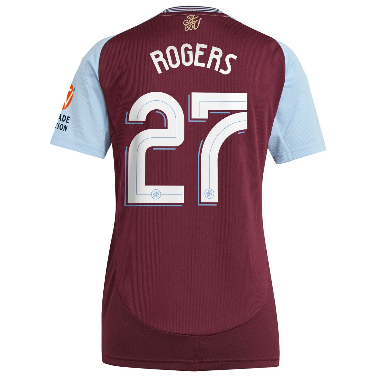 AVFC aston villa adidas home shirt 2024-25 – womens with rogers 27 cup printing Collection | Official Aston Villa Kits and Apparel