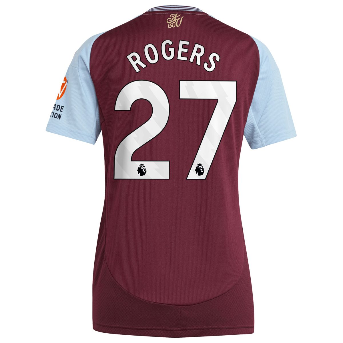AVFC aston villa adidas home shirt 2024-25 – womens with rogers 27 printing Collection | Official Aston Villa Kits and Apparel