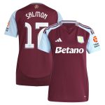 AVFC aston villa adidas home shirt 2024-25 – womens with salmon 17 cup printing Collection | Official Aston Villa Kits and Apparel