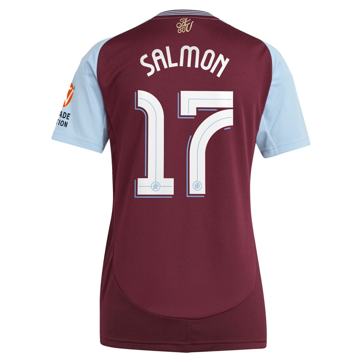 AVFC aston villa adidas home shirt 2024-25 – womens with salmon 17 cup printing Collection | Official Aston Villa Kits and Apparel