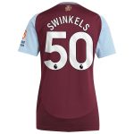 AVFC aston villa adidas home shirt 2024-25 – womens with swinkels 50 printing Collection | Official Aston Villa Kits and Apparel