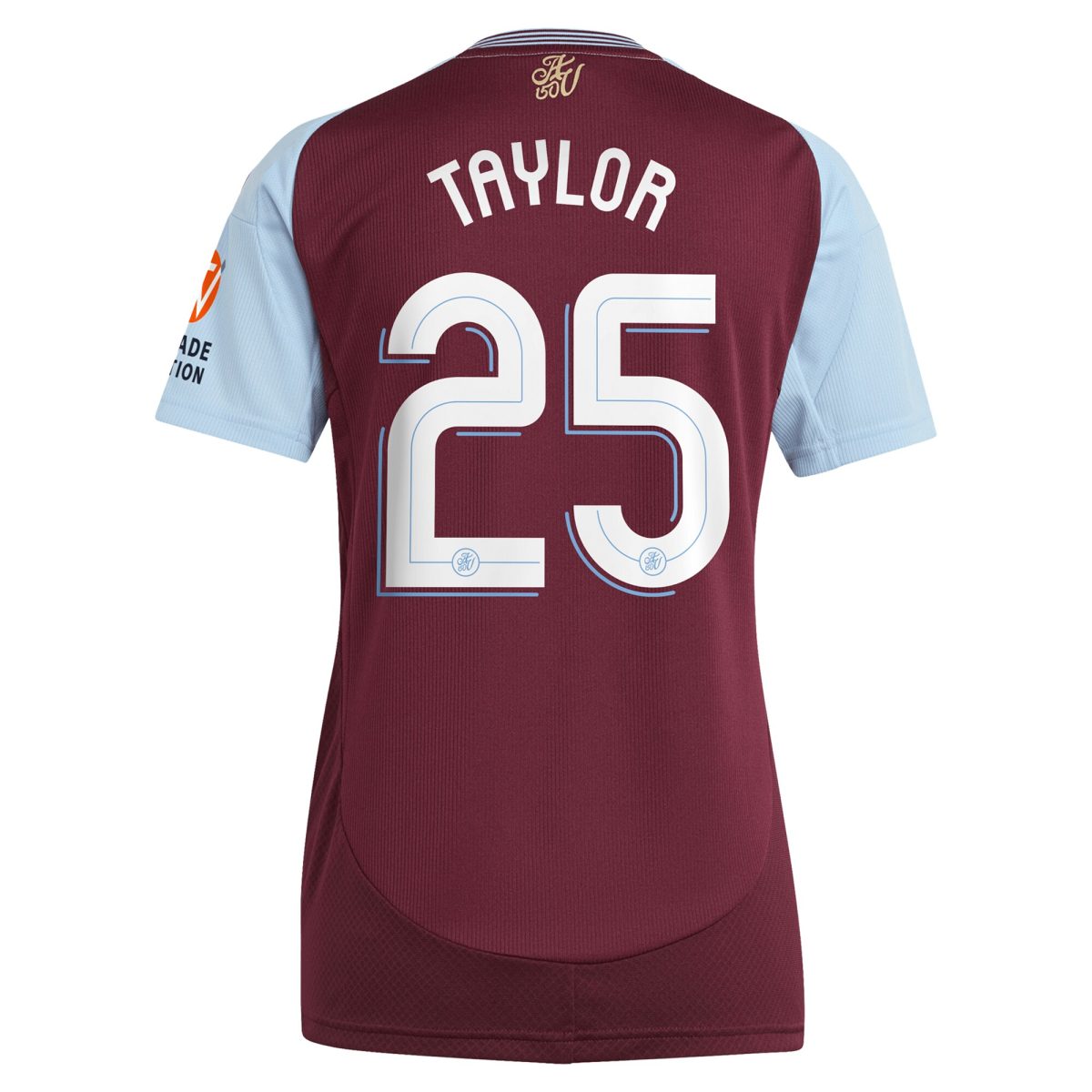 AVFC aston villa adidas home shirt 2024-25 – womens with taylor 25 cup printing Collection | Official Aston Villa Kits and Apparel