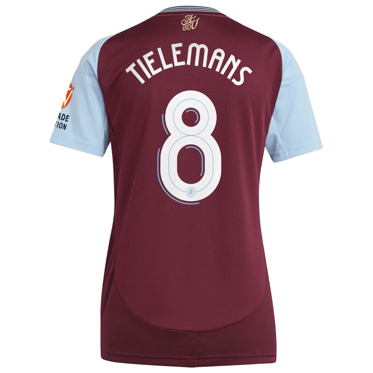 AVFC aston villa adidas home shirt 2024-25 – womens with tielemans 8 cup printing Collection | Official Aston Villa Kits and Apparel