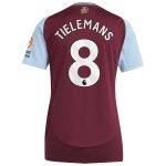 AVFC aston villa adidas home shirt 2024-25 – womens with tielemans 8 printing Collection | Official Aston Villa Kits and Apparel