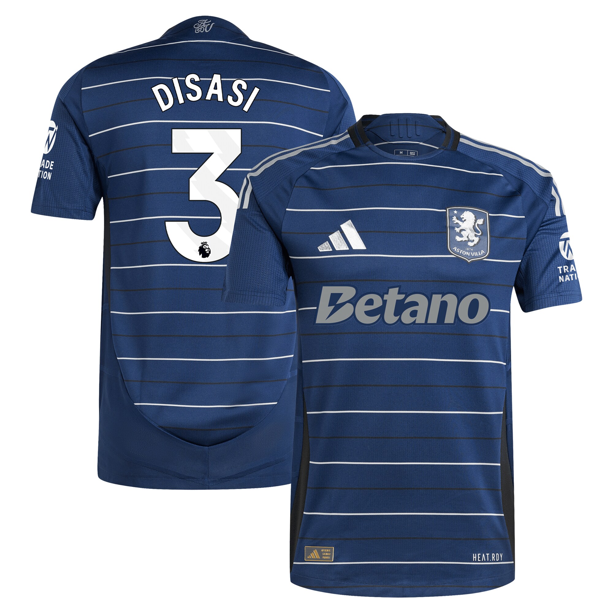 AVFC aston villa adidas third authentic shirt 2024-25 with disasi 3 printing Collection | Official Aston Villa Kits and Apparel