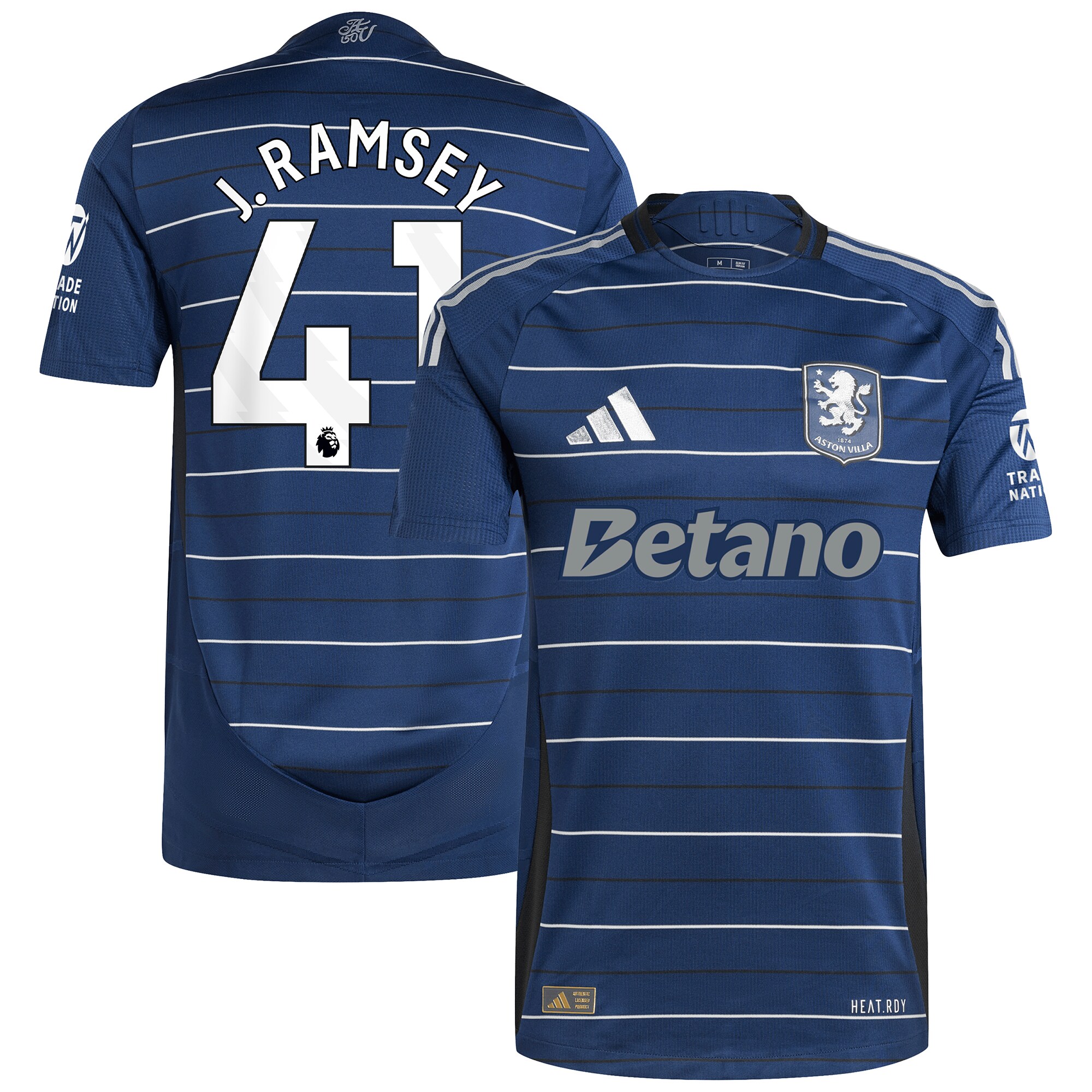 AVFC aston villa adidas third authentic shirt 2024-25 with j. ramsey 41 printing Collection | Official Aston Villa Kits and Apparel