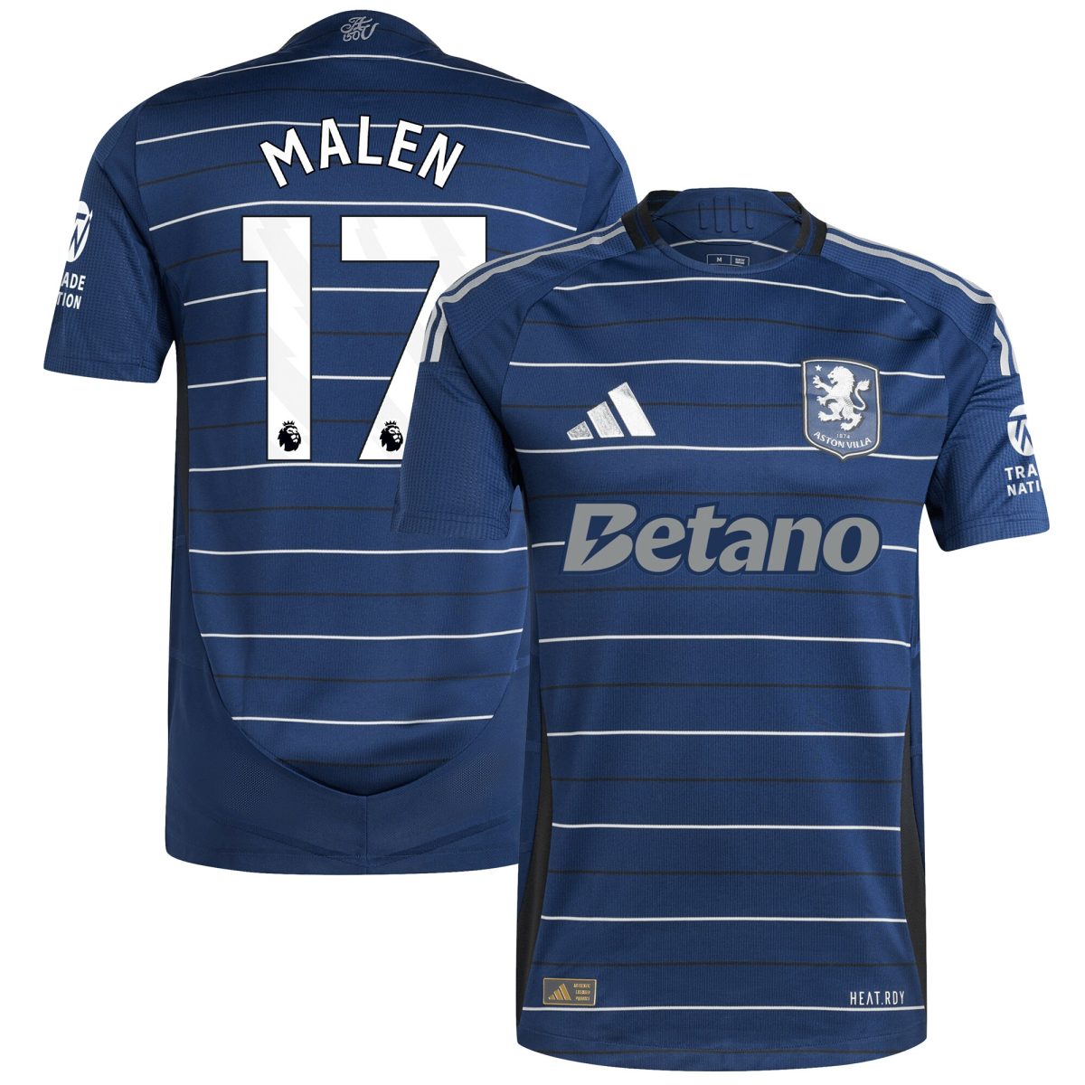 AVFC aston villa adidas third authentic shirt 2024-25 with malen 17 printing Collection | Official Aston Villa Kits and Apparel