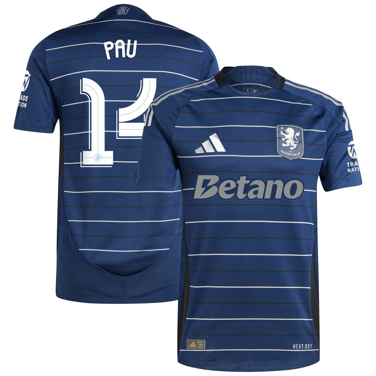 AVFC aston villa adidas third authentic shirt 2024-25 with pau 14 cup printing Collection | Official Aston Villa Kits and Apparel