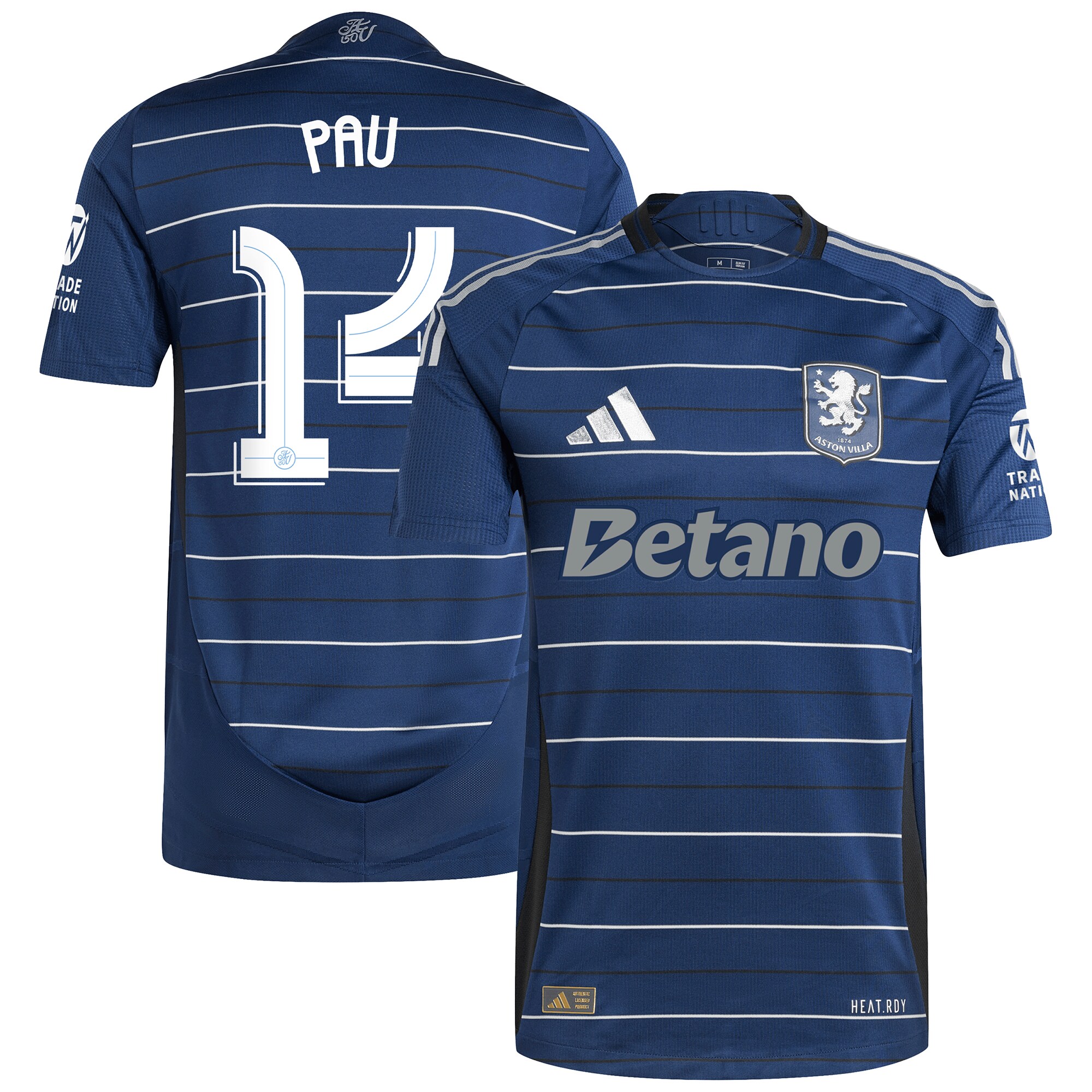 AVFC aston villa adidas third authentic shirt 2024-25 with pau 14 cup printing Collection | Official Aston Villa Kits and Apparel