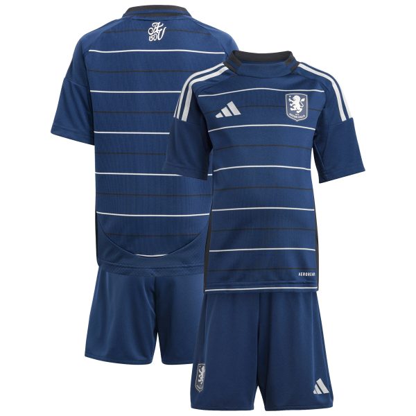 AVFC aston villa adidas third mini kit 2024-25 with custom printing Collection | Official Aston Villa Kits and Apparel