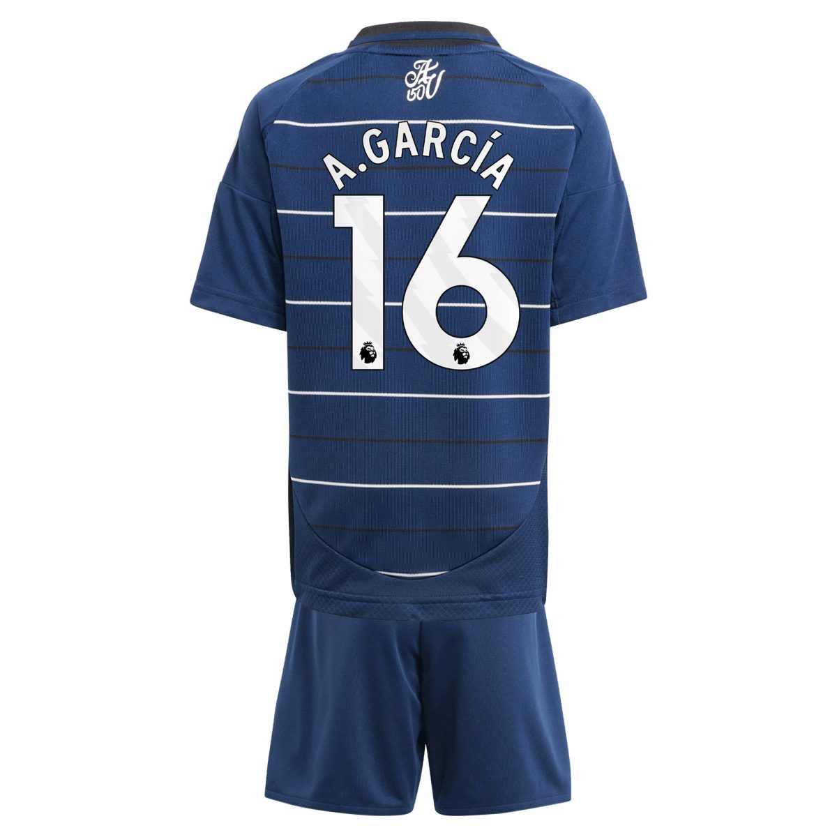 AVFC aston villa adidas third minikit 2024-25 with a.garcía 16 printing Collection | Official Aston Villa Kits and Apparel